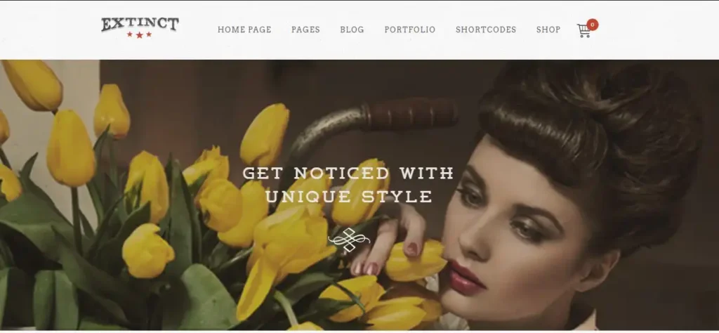 Extinct Retro Vintage Portfolio WordPress Theme