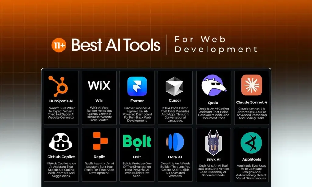 Top 11+ Best AI Tools for Web Development in 2025